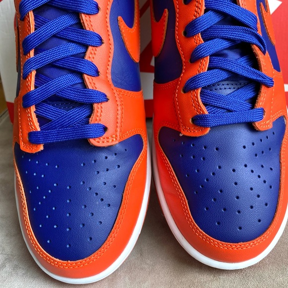 Nike Dunk Hi Retro Orange and Royal Blue Size 11 - Picture 5 of 9